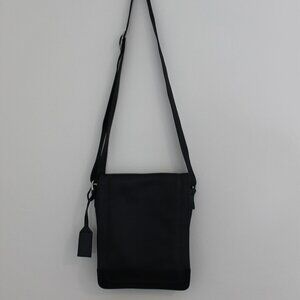 Danilo's Black Leather Crossbody Satchel